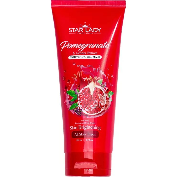 ژل ماسک روشن کننده عصاره انار و لیکوریس استار لیدی حجم 175 میلی لیتر